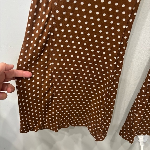 Free People Can’t Take My Eyes Off You Flare High Rise Polka Dots Women’s Large - Picture 9 of 15